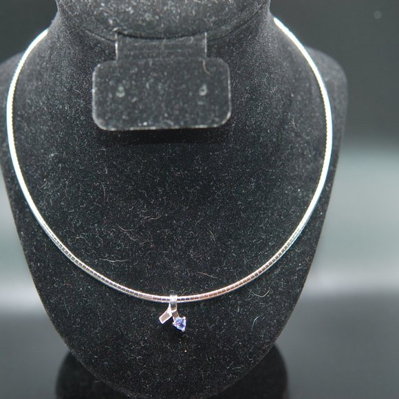 Sterling Silver Tanzanite Necklace - Picture 6 of 8